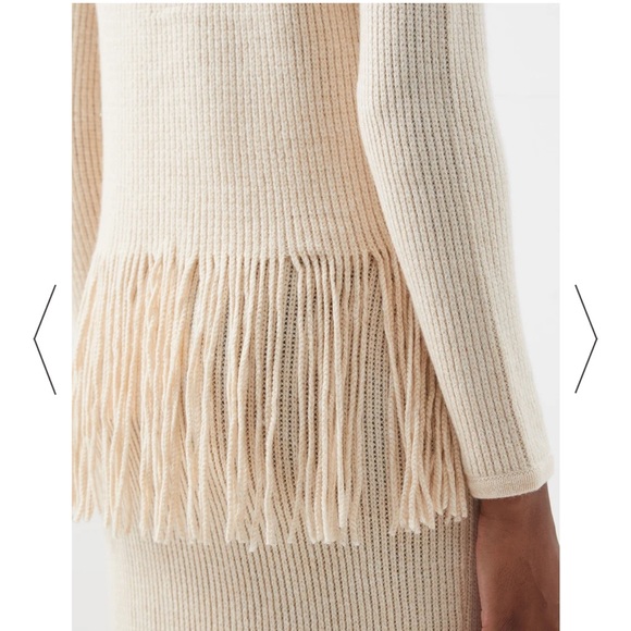 ZIMMERMANN Kaleidoscope fringed sweater in Cream, Size: (AU 1) - Picture 3 of 6